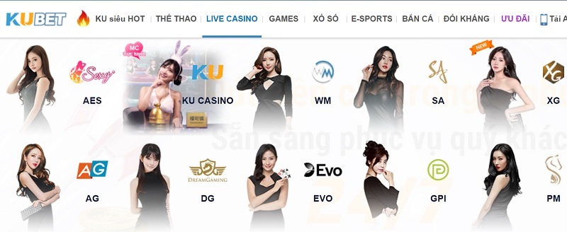 Live Casino với người đẹp